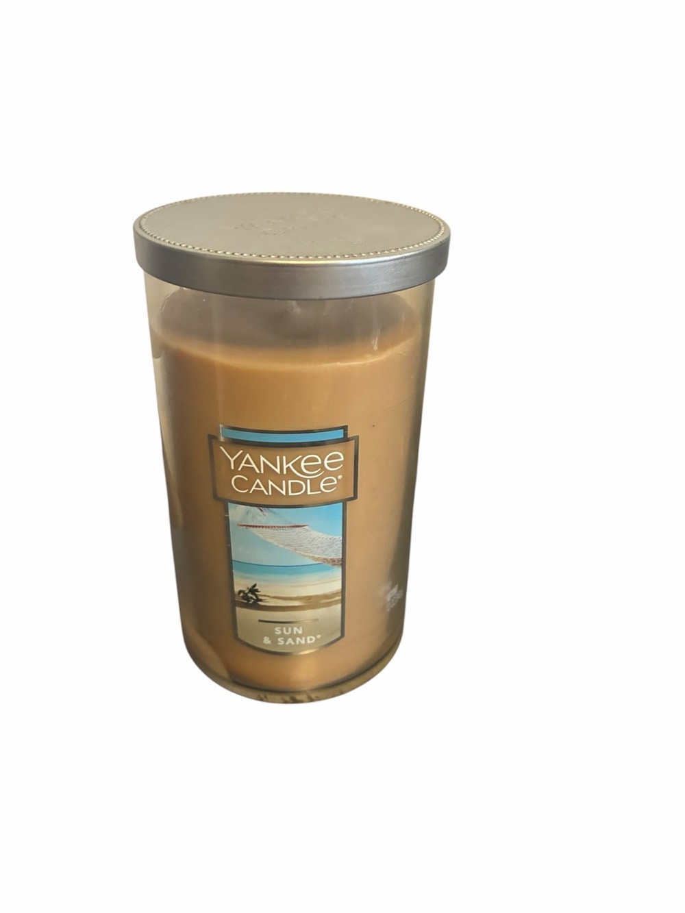 Yankee Candle Sun and Sand Scented Glass Tumbler Jar Candle with Metal Lid